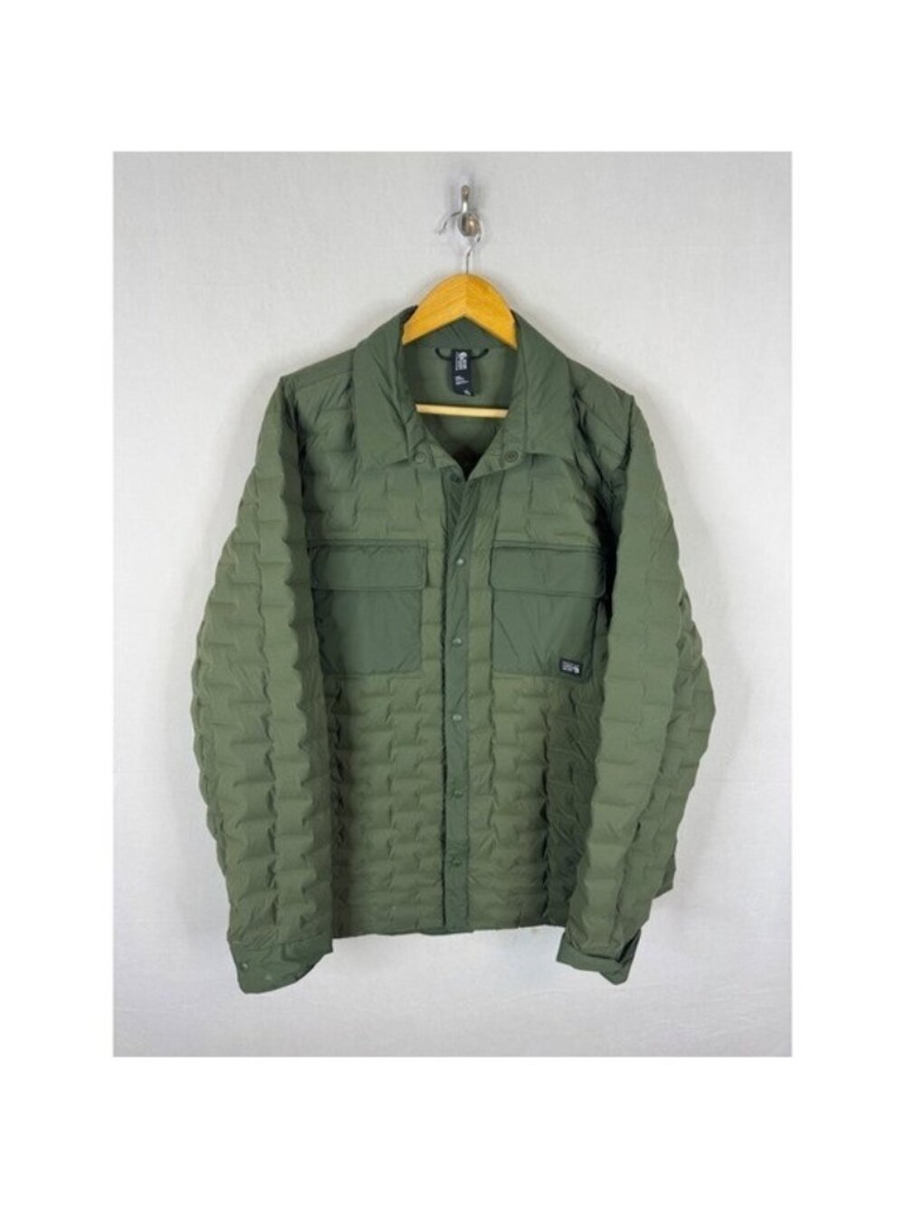 Mountain Hardwear Super/DS Shirt Jacket Green Down Puffer OM5045 Mens XL